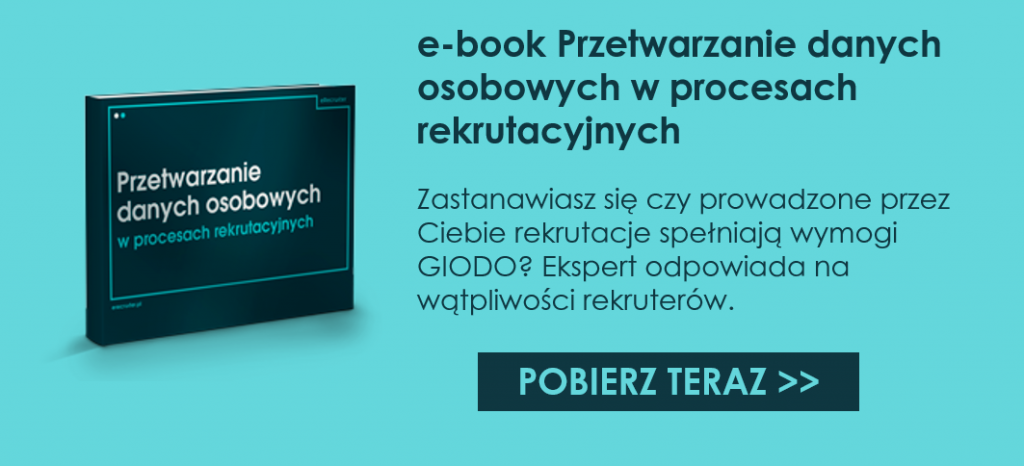 E-book przetwarzanie danych osobowych w porcesach rekrutacyjnych