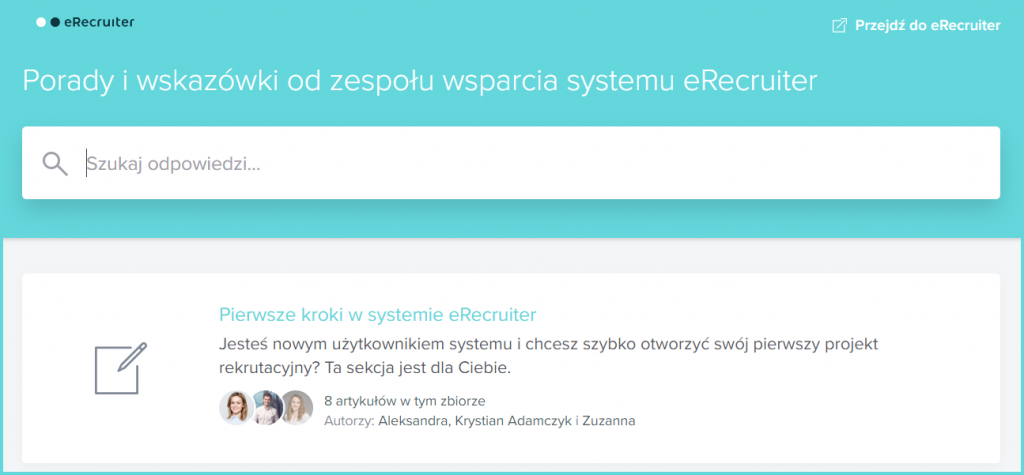 baza wiedzy erecruiter