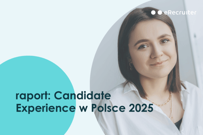 okladka raportu candidate experience w Polsce 2025 przedstawiająca kobietę w eleganckim stroju
